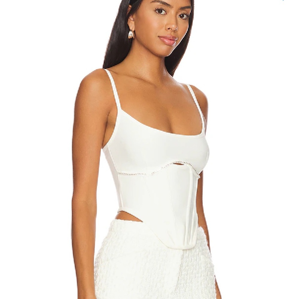 superdown Gia Corset Top in White
